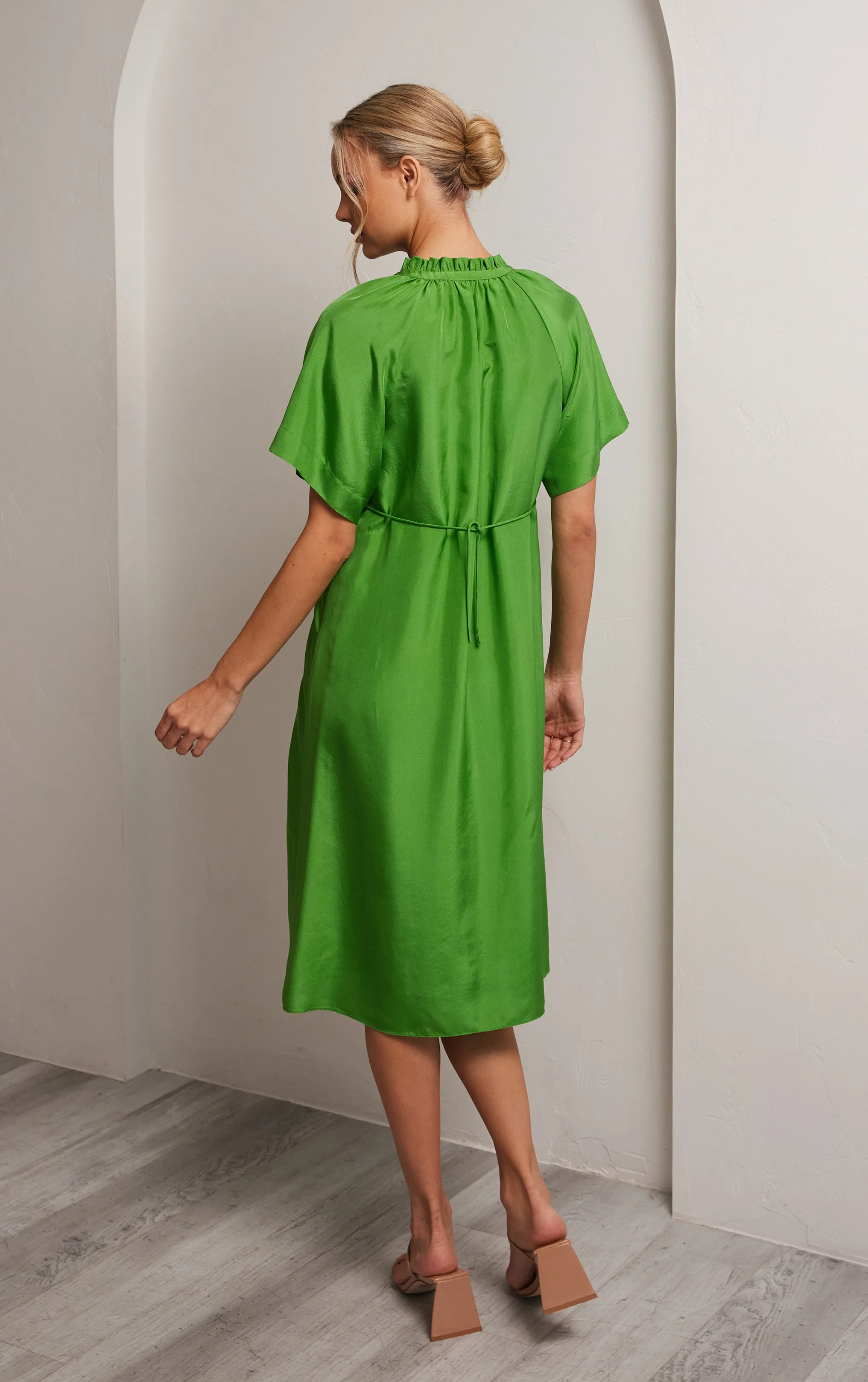 Ingrid Silk Dress - Green