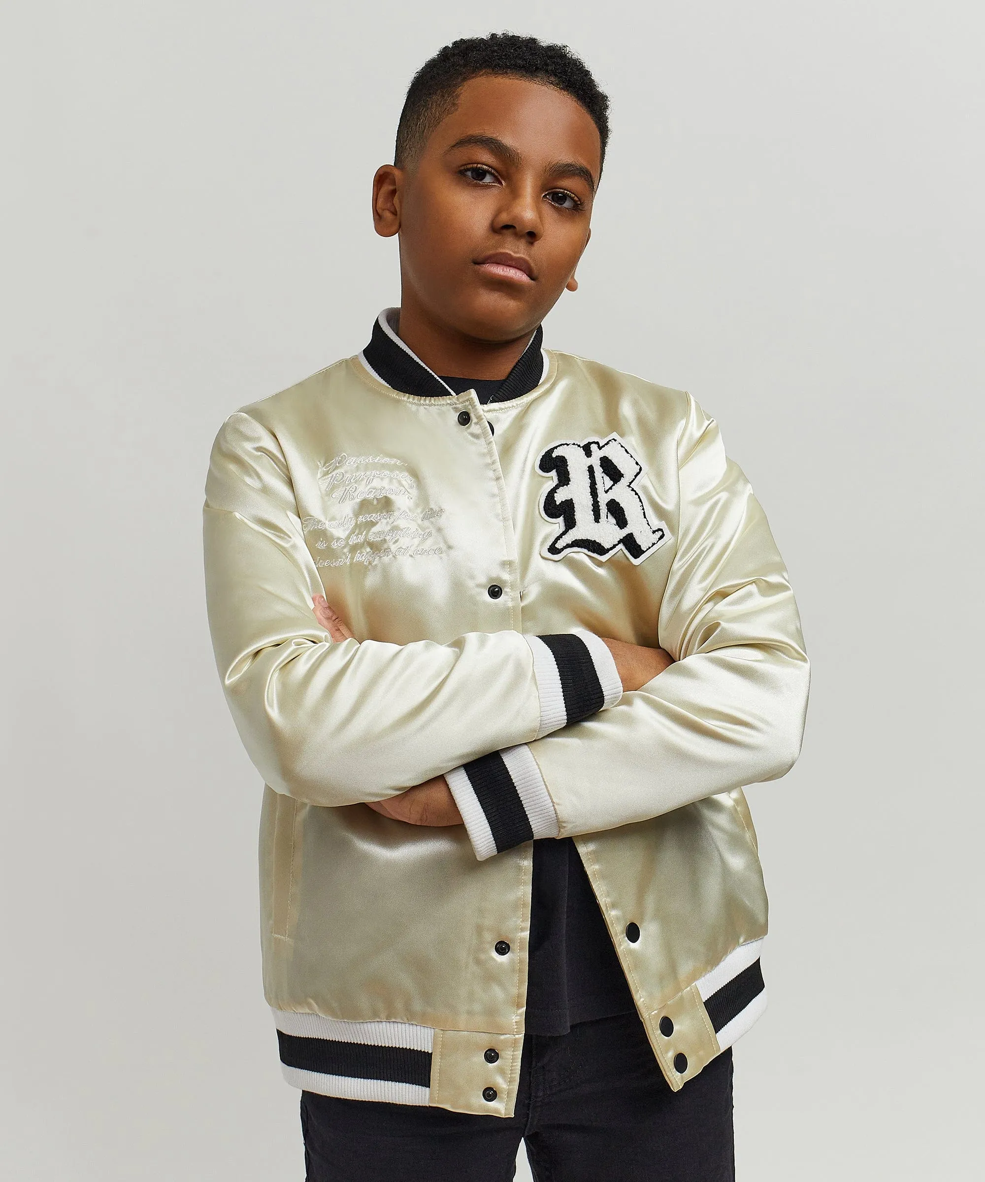 Kids Play Hard Satin Jacket