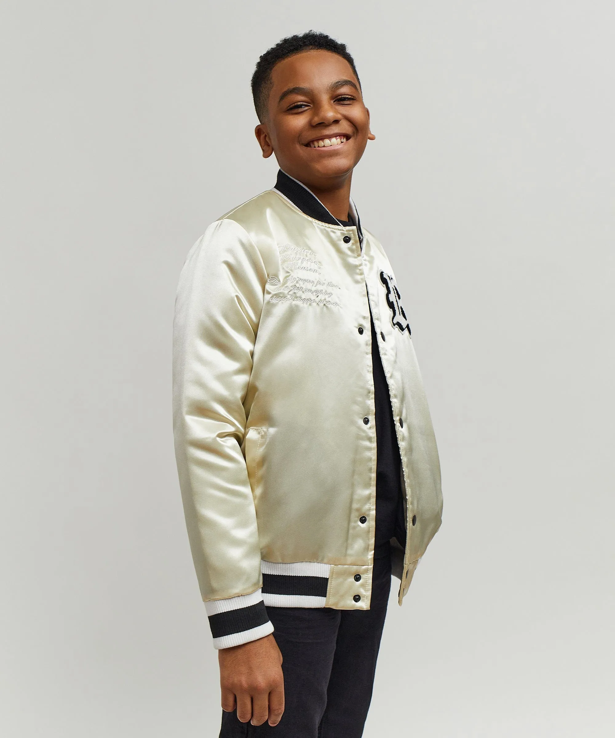 Kids Play Hard Satin Jacket