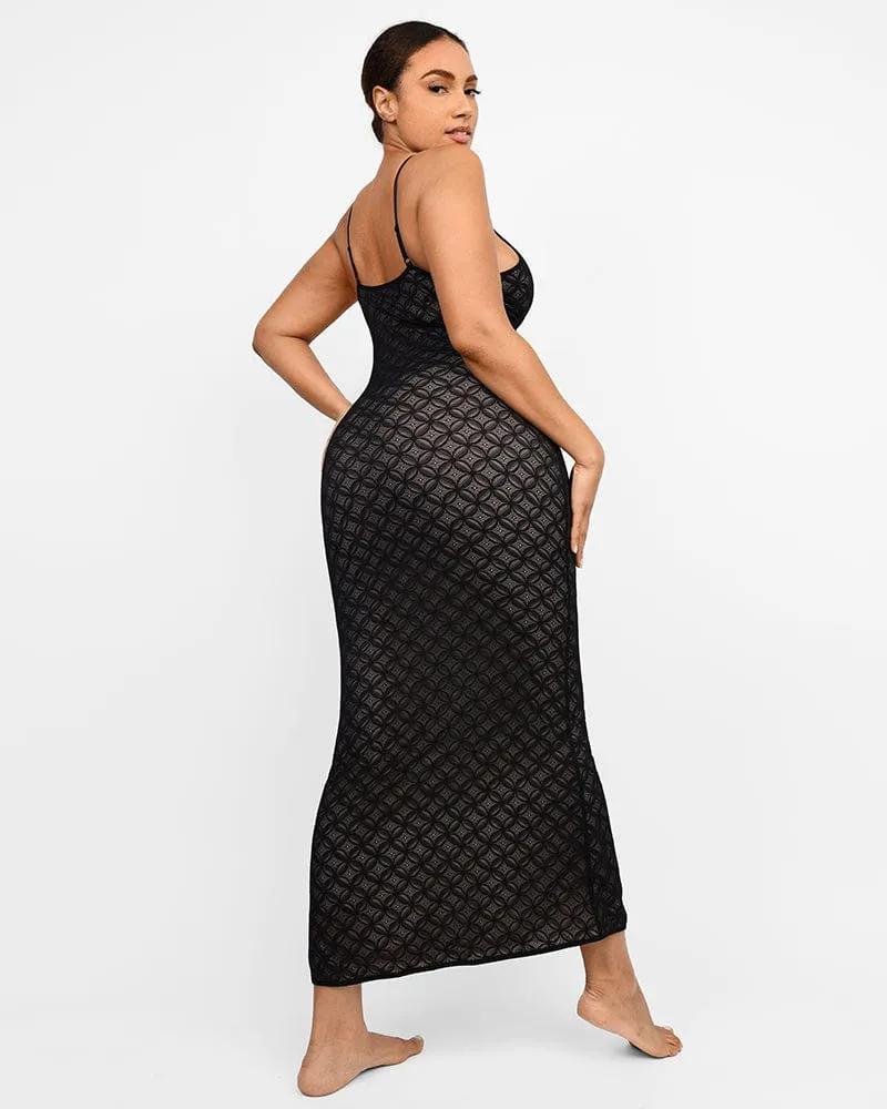 Lace Glamour Geometric Bodycon Dress