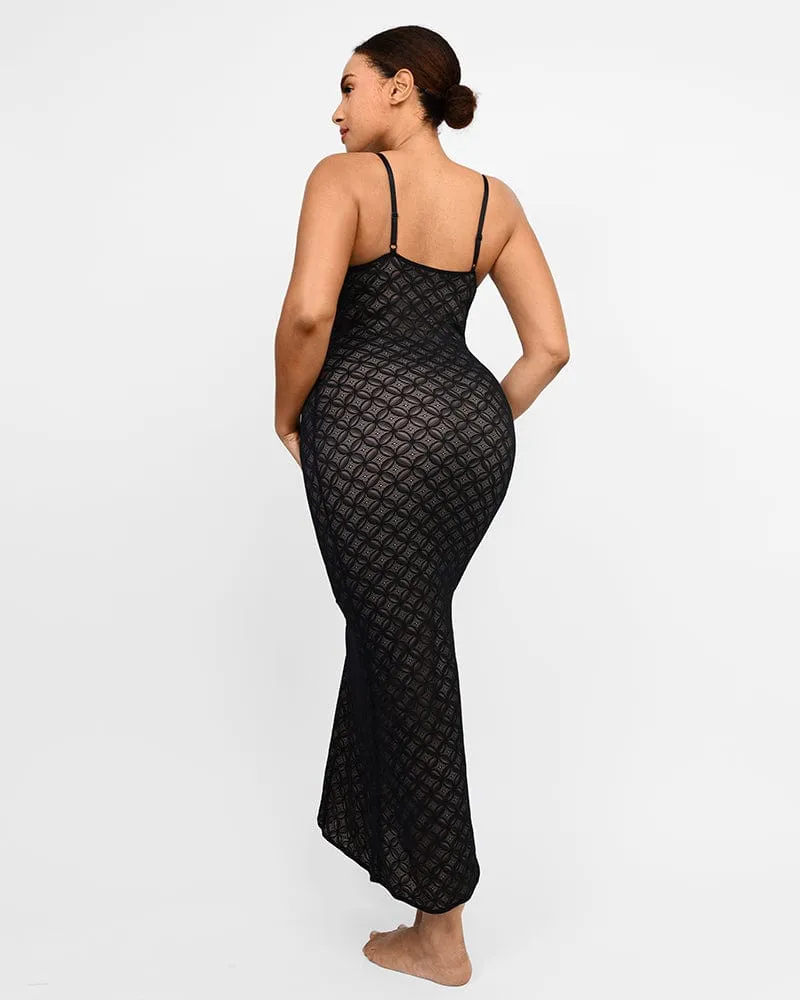 Lace Glamour Geometric Bodycon Dress