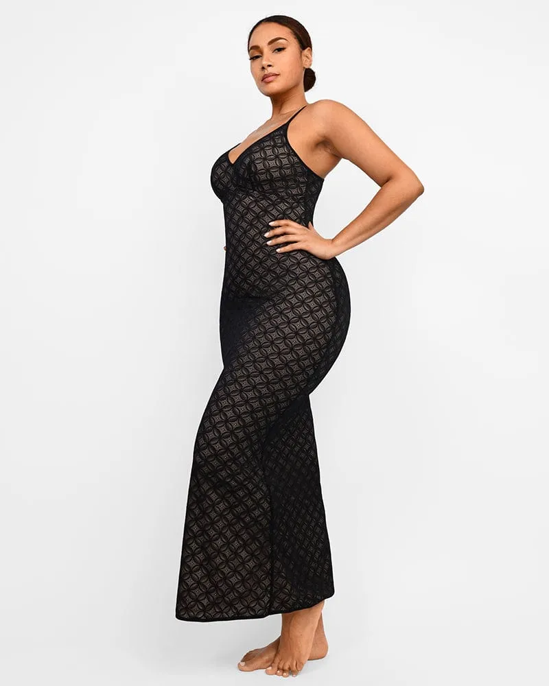 Lace Glamour Geometric Bodycon Dress