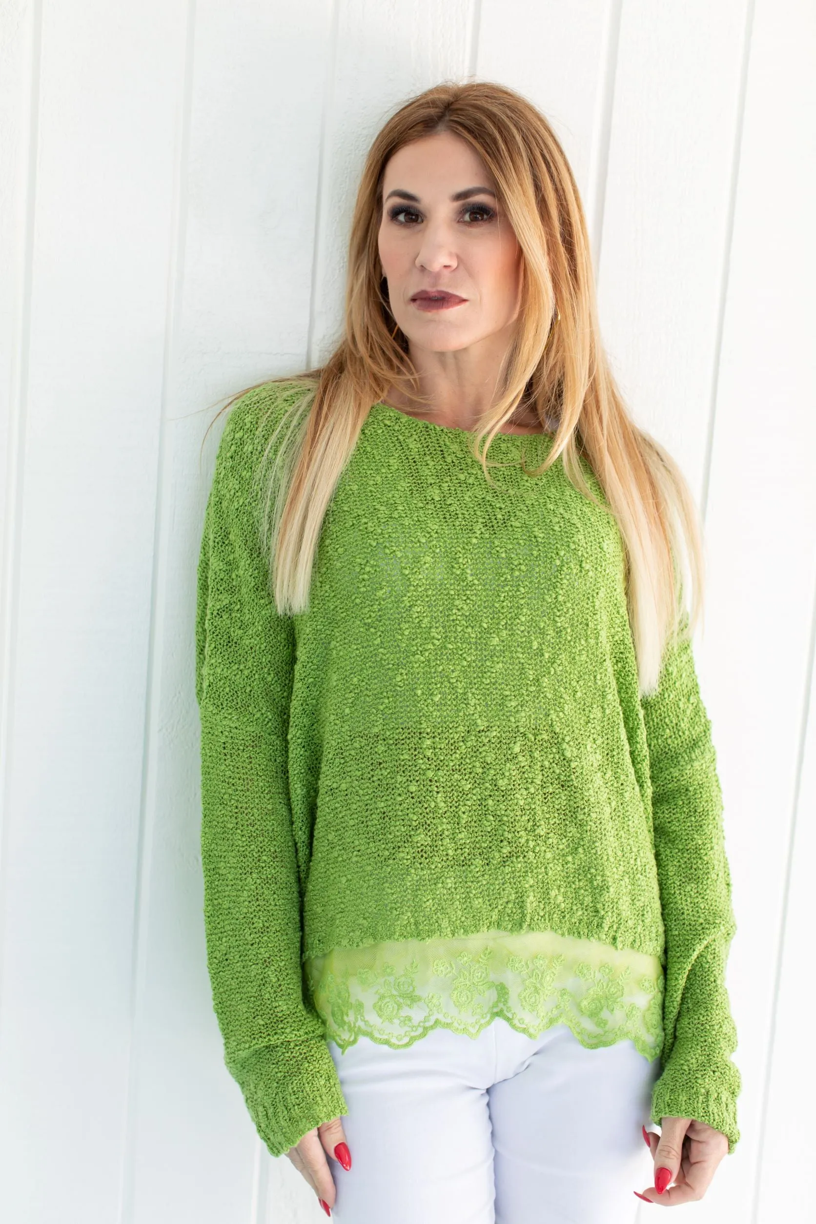 Lace Sweater Pistachio