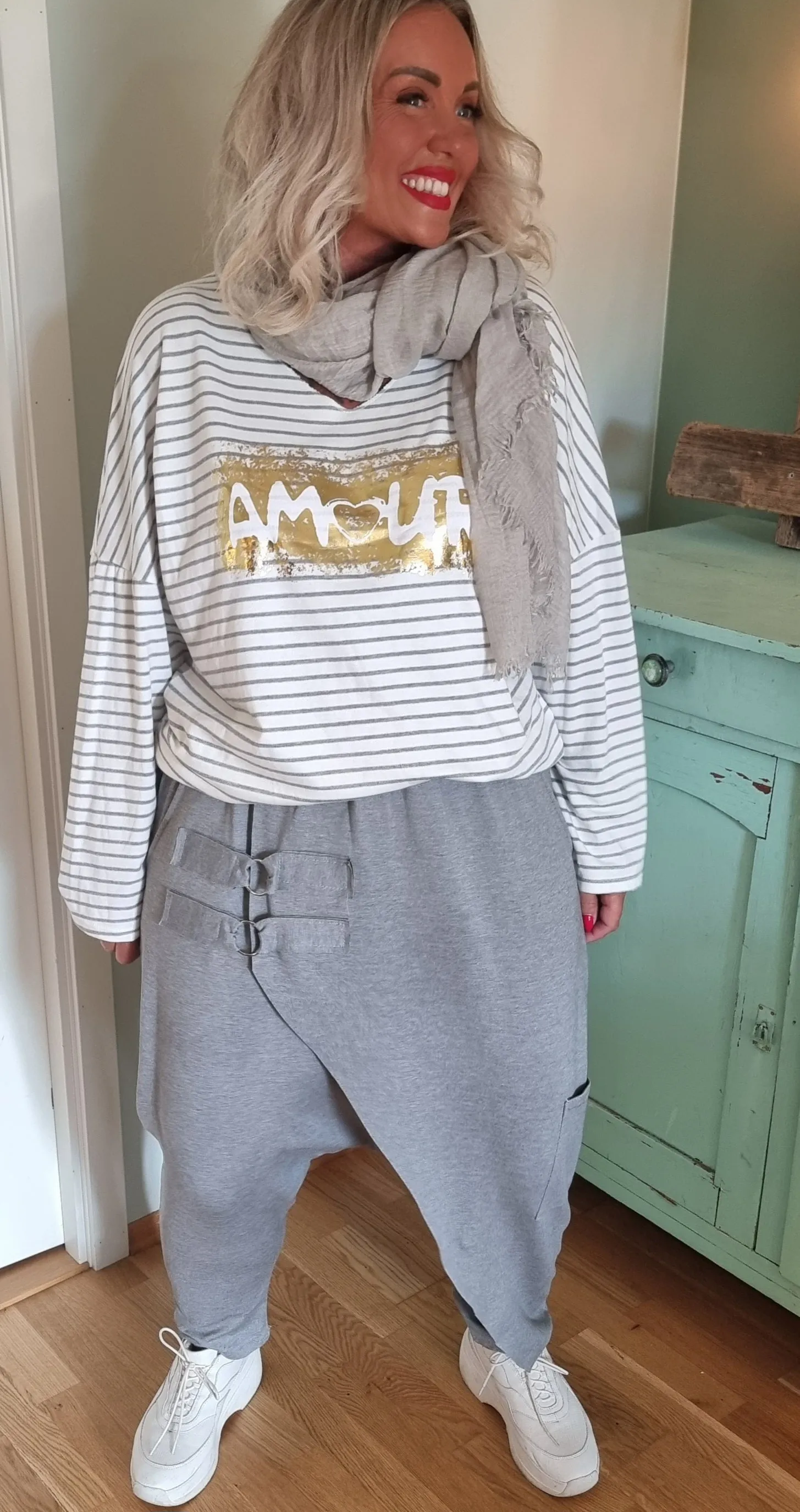 Leah Baggy Pant Grey