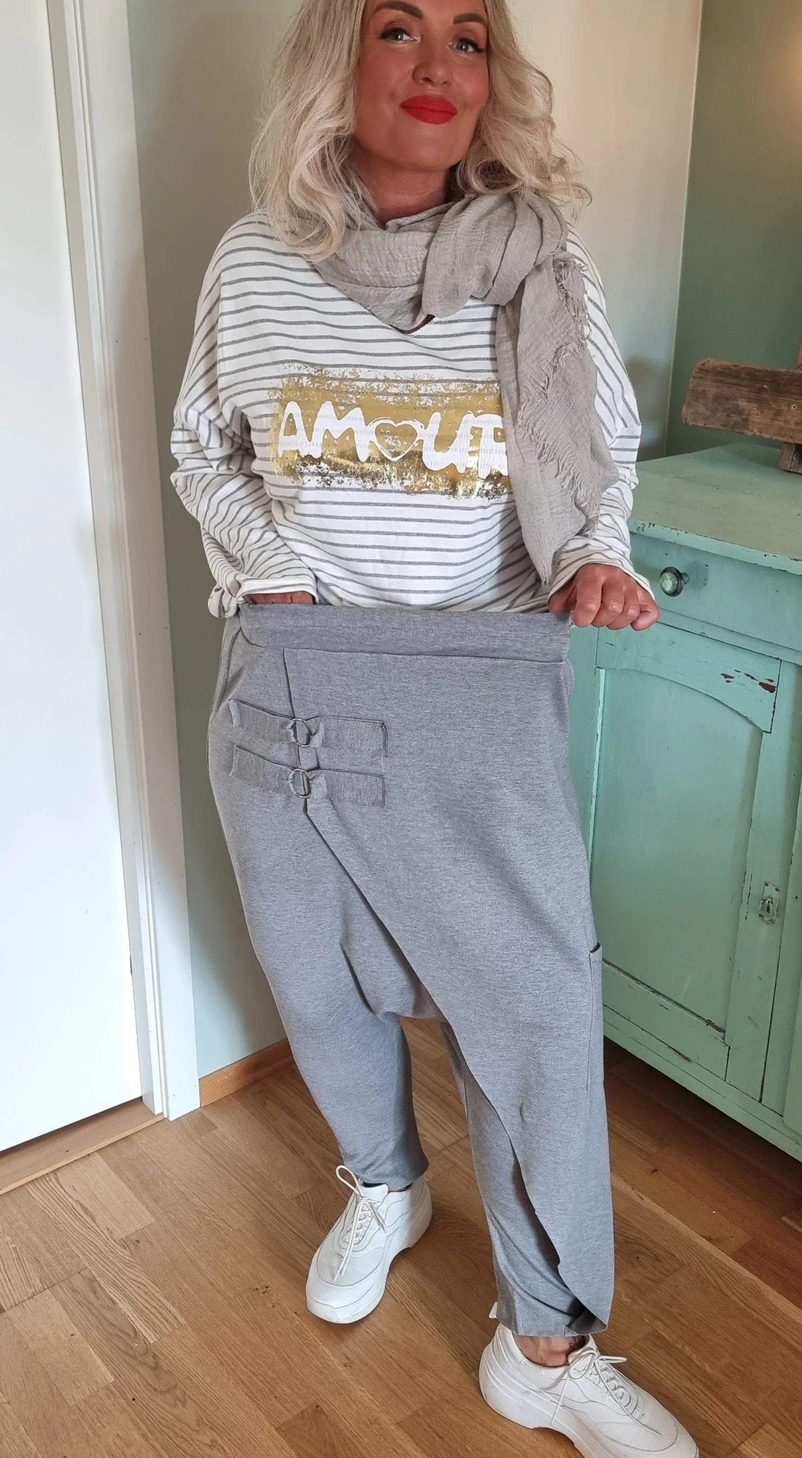 Leah Baggy Pant Grey