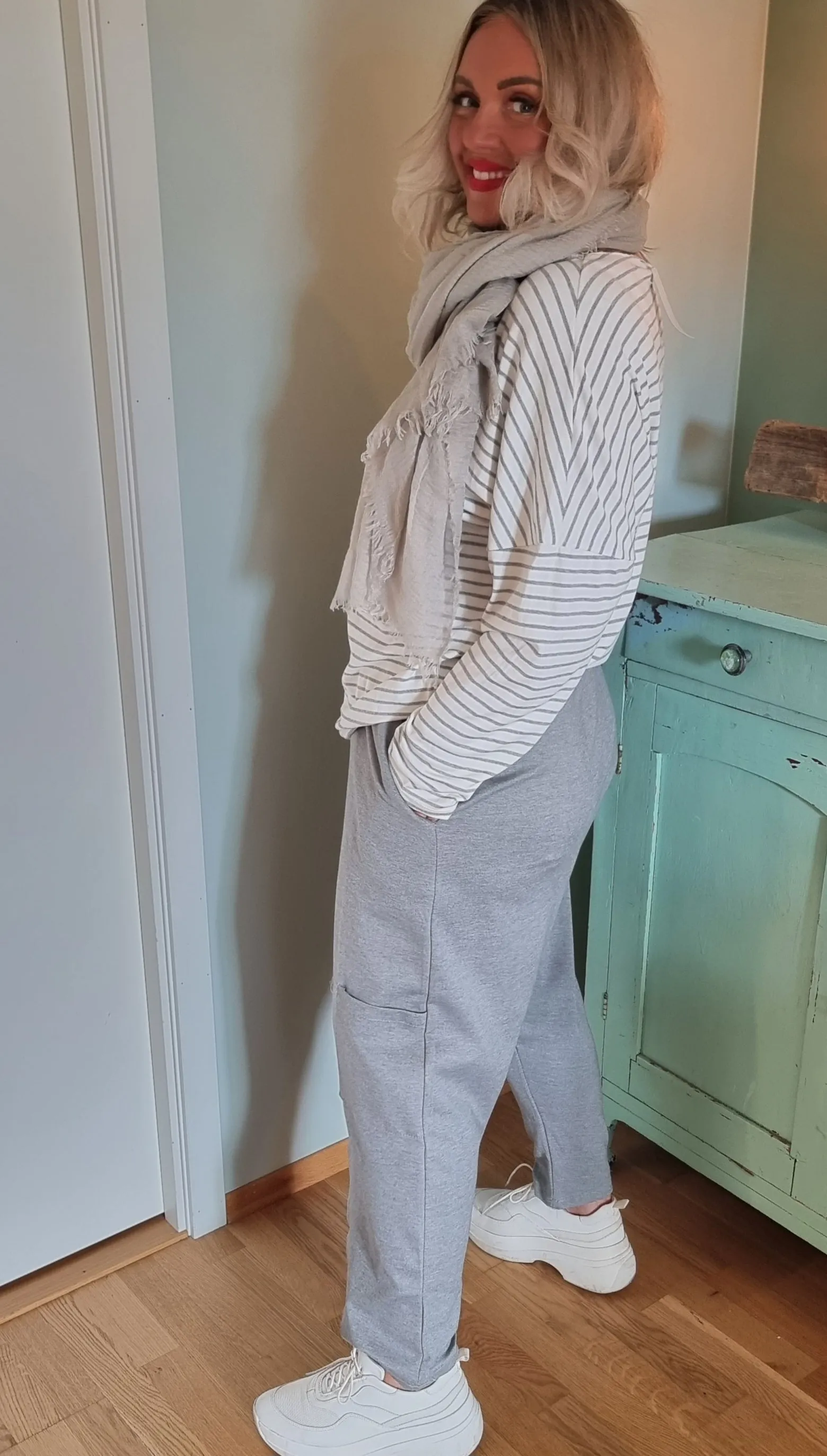 Leah Baggy Pant Grey