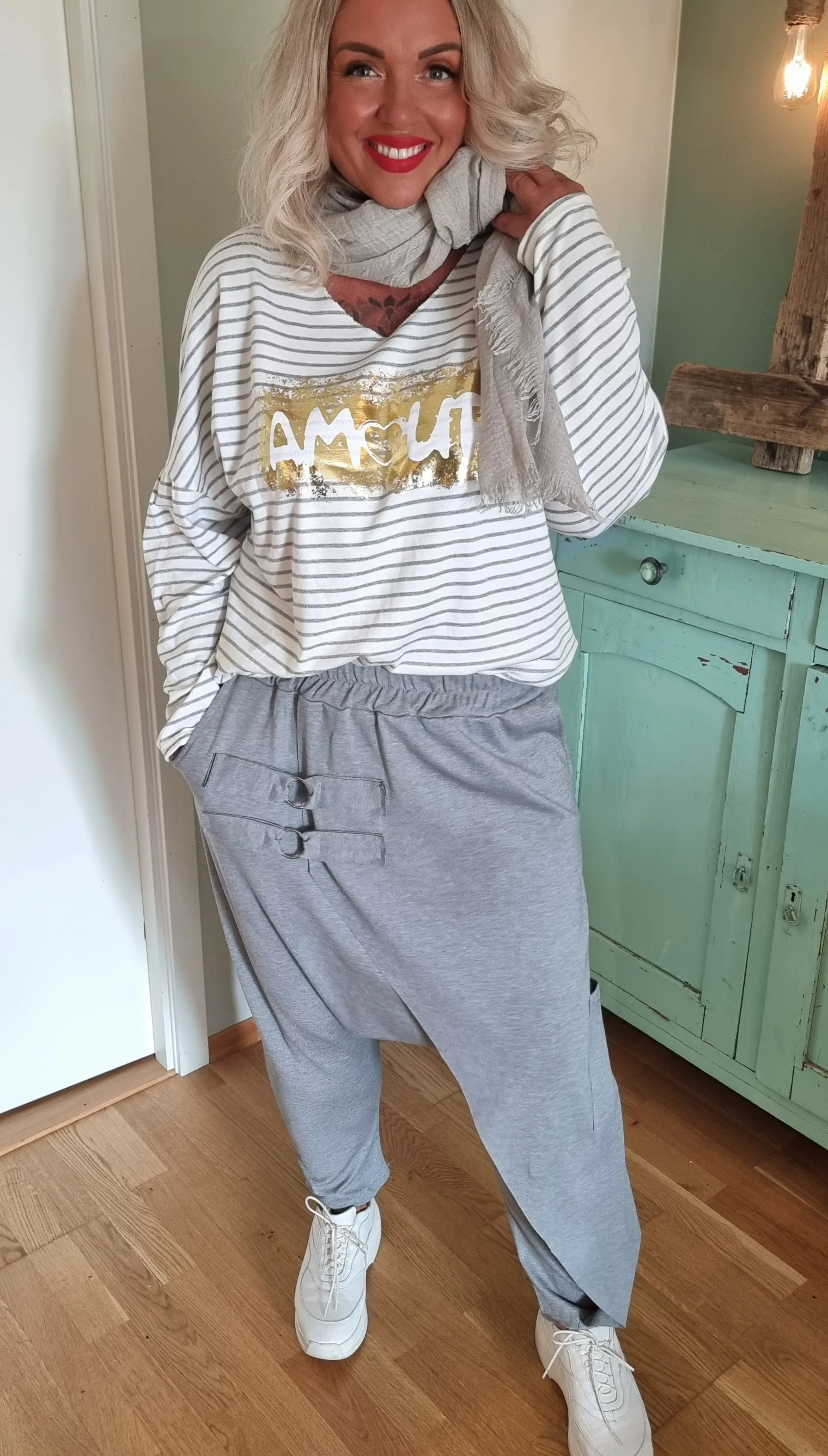 Leah Baggy Pant Grey