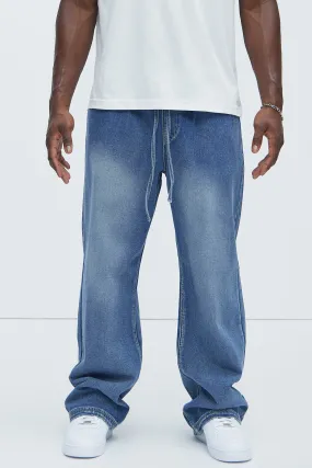 Let's Get It Denim Baggy Jeans - Indigo