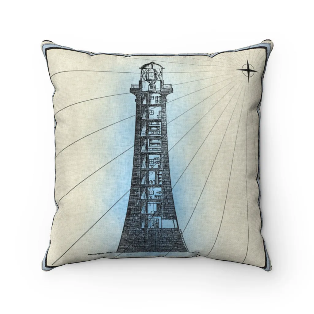 Lighthouse, Spun Polyester Square Pillow