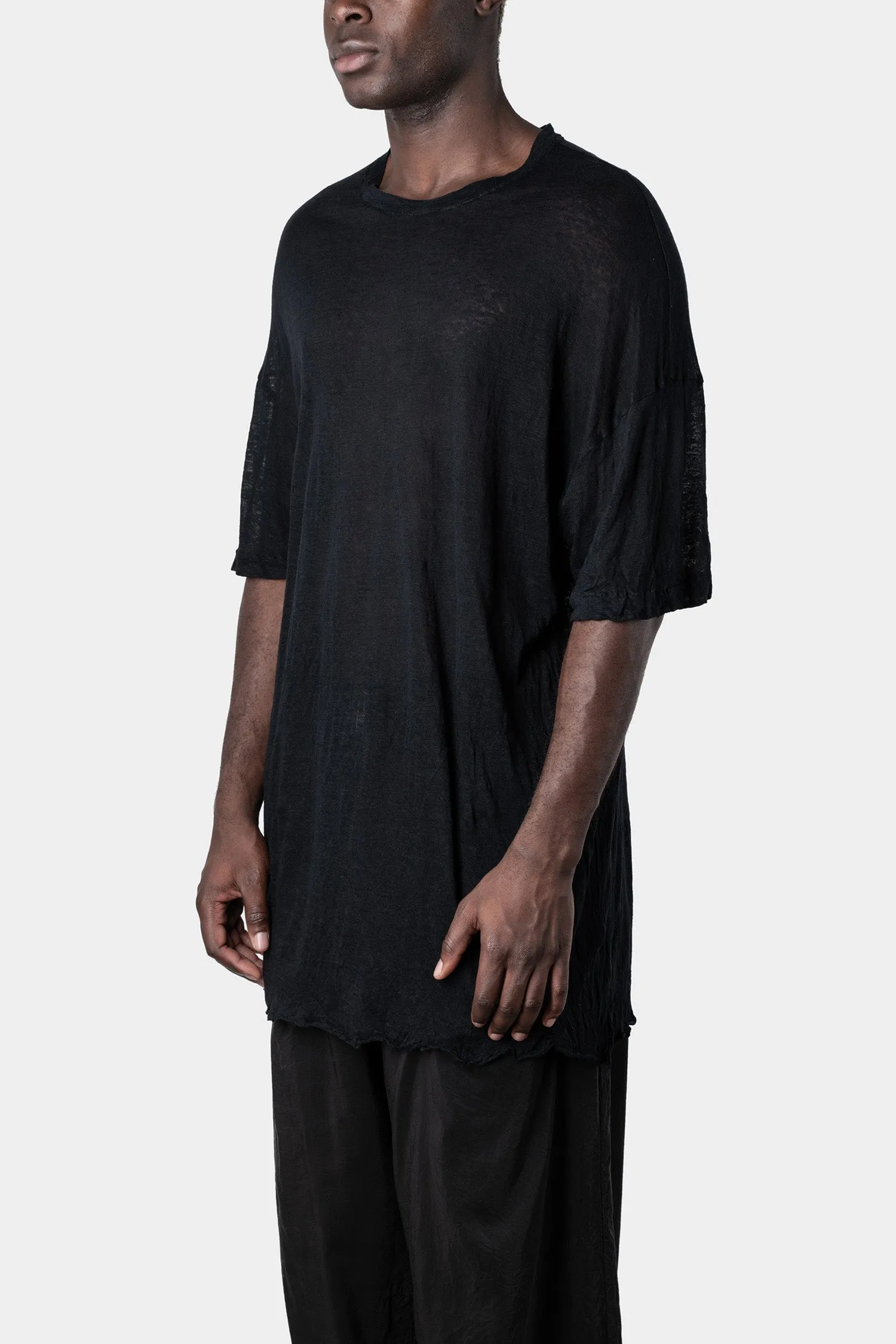 Lightweight crewneck linen t-shirt