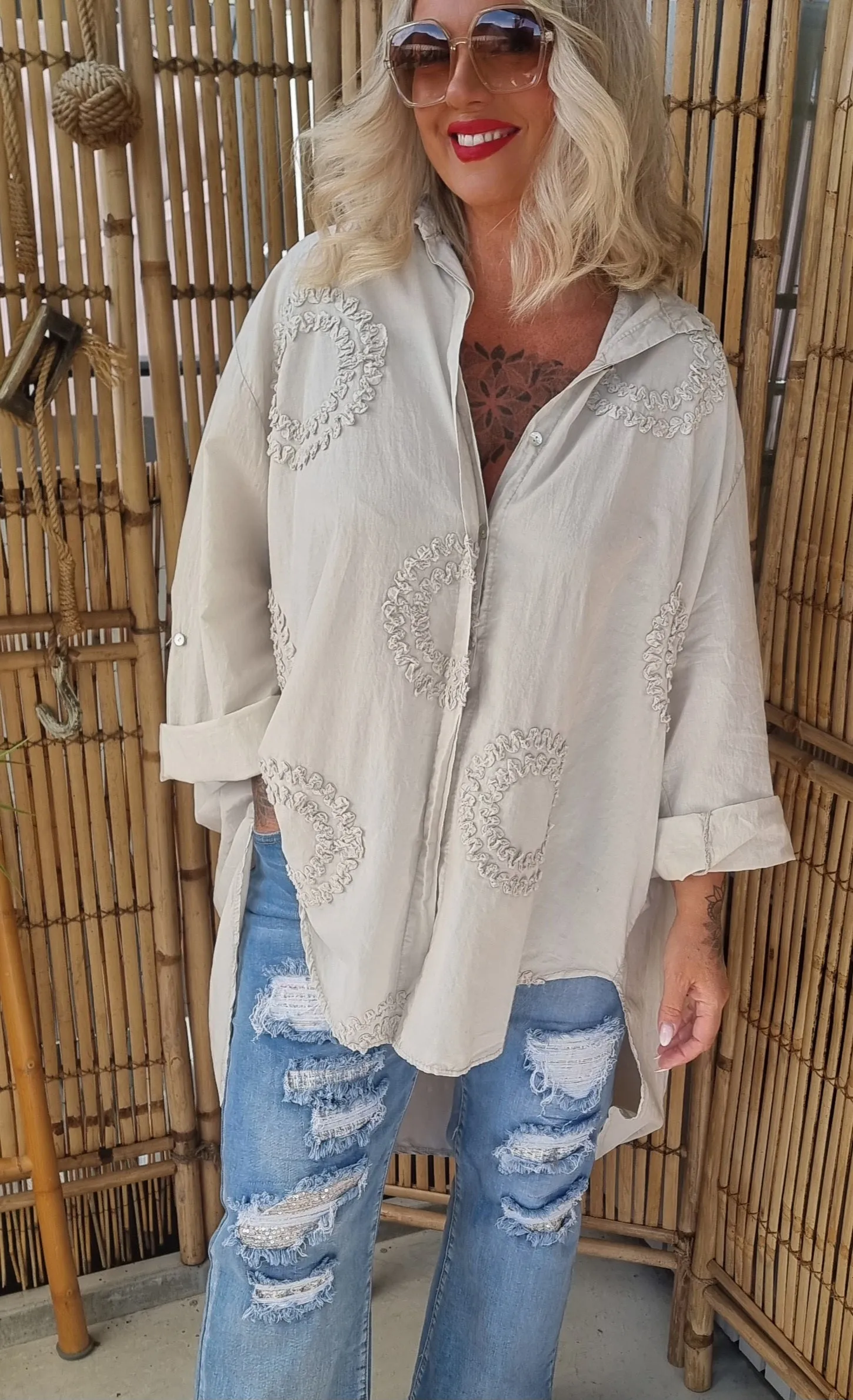 Lilly Baggy Shirt Sand