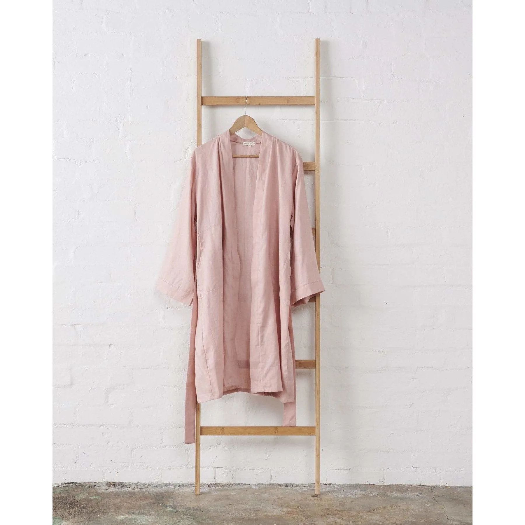 Linen Bathrobe - Pink