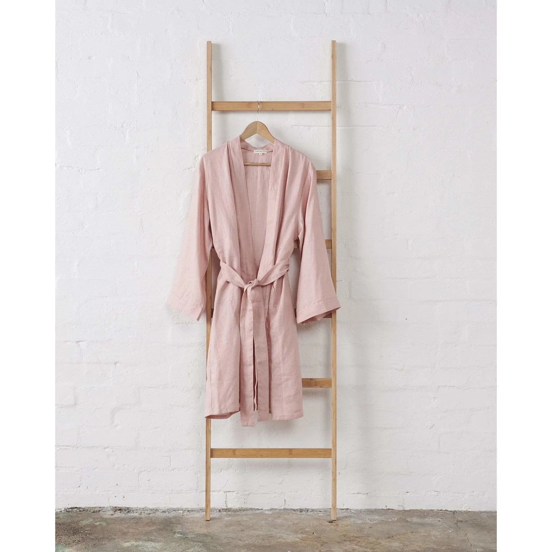 Linen Bathrobe - Pink