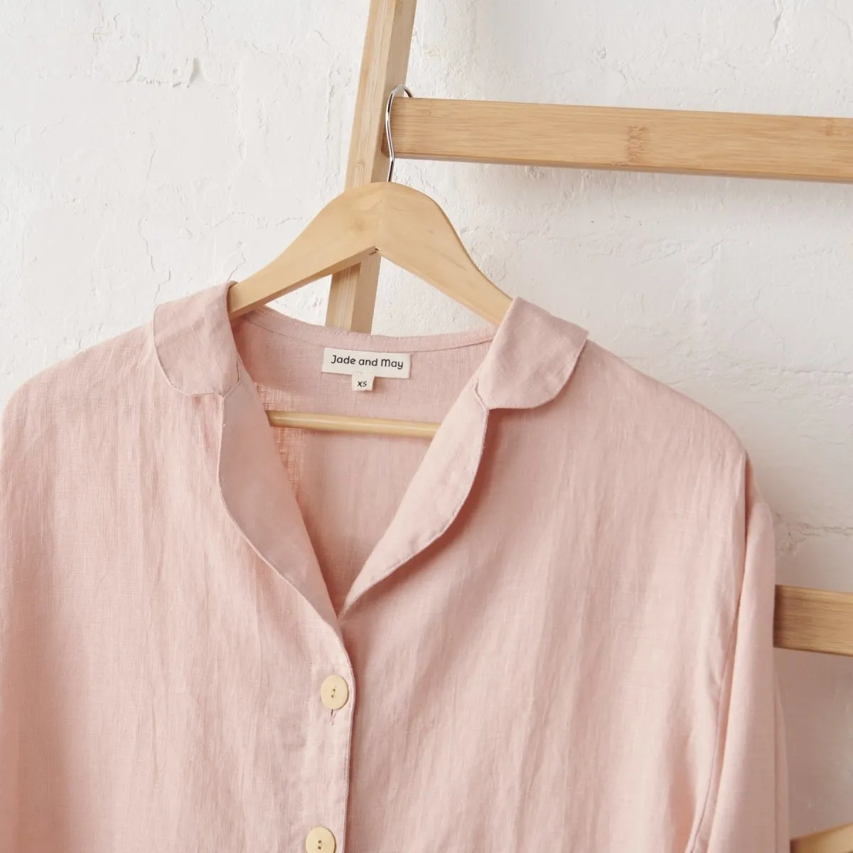 Linen Pyjama Set - Pink