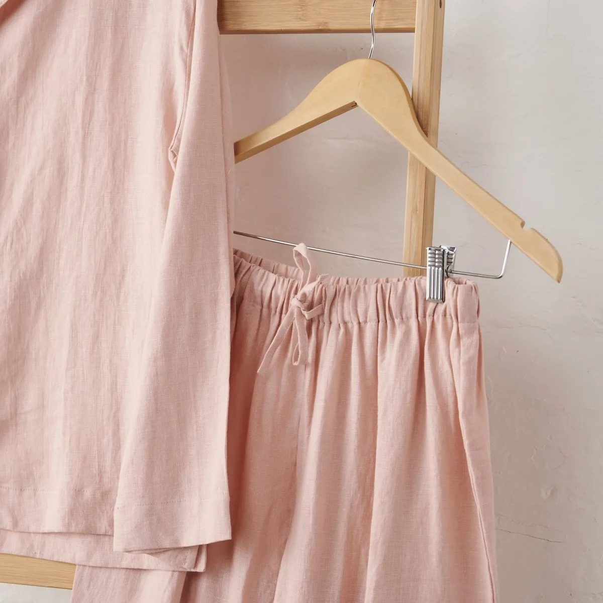 Linen Pyjama Set - Pink