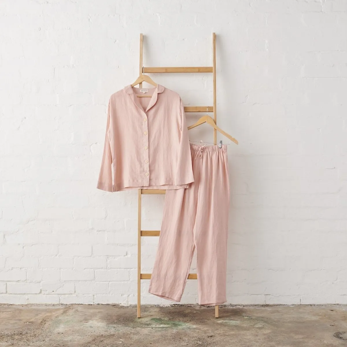 Linen Pyjama Set - Pink