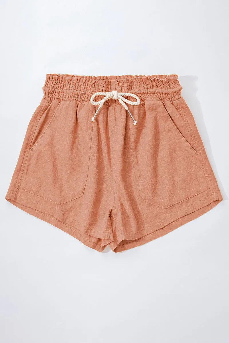 Linen Shorts - Clay