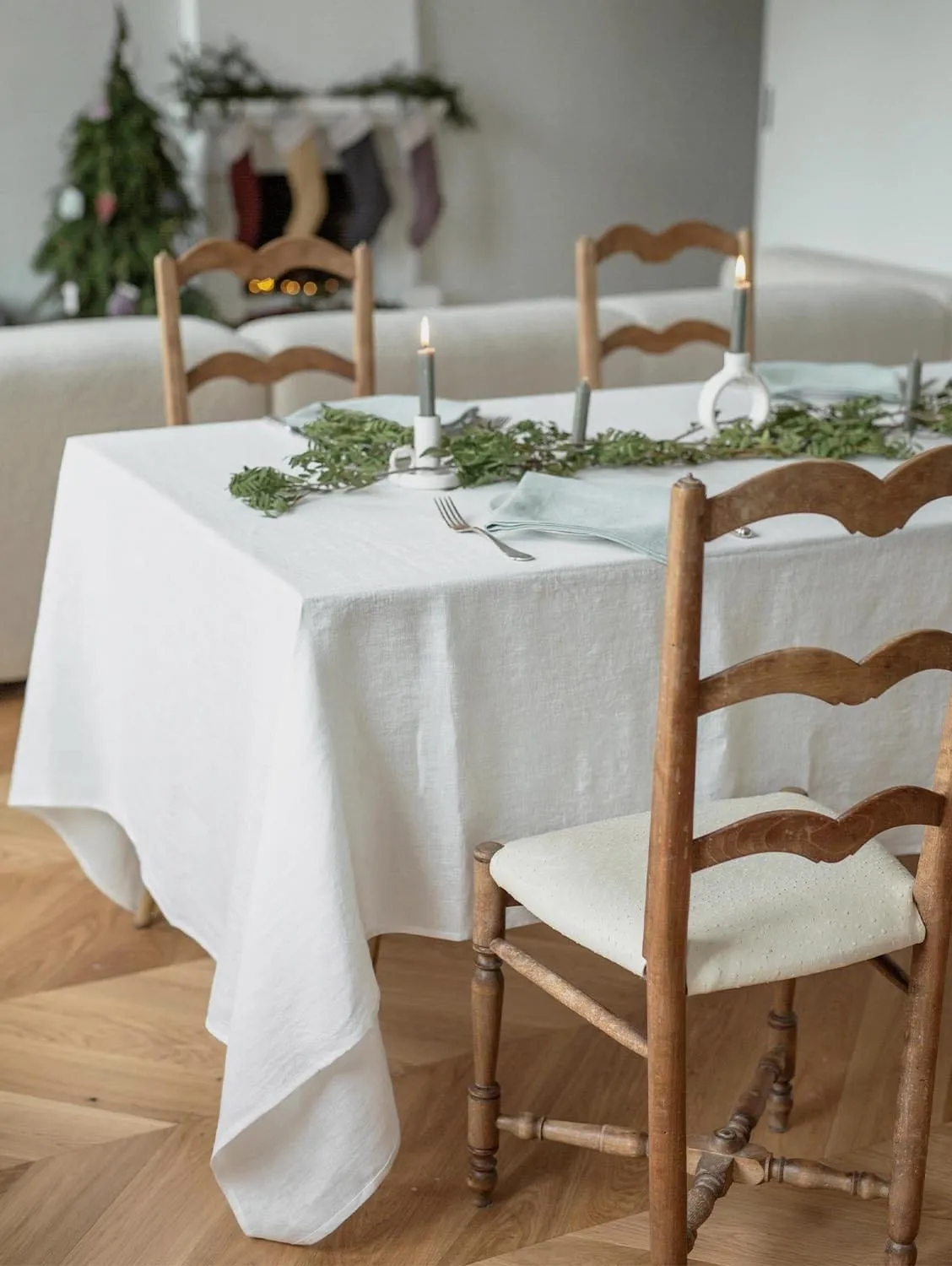 Linen Tablecloth | White