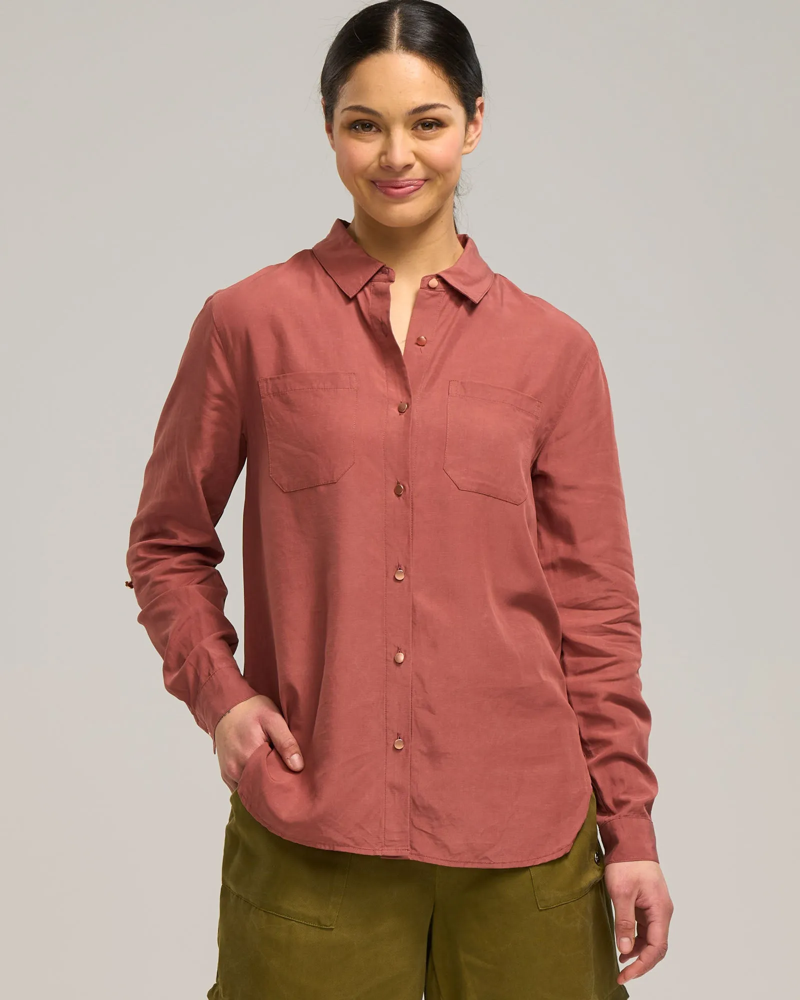 LYOCELL LINEN POCKET SHIRT