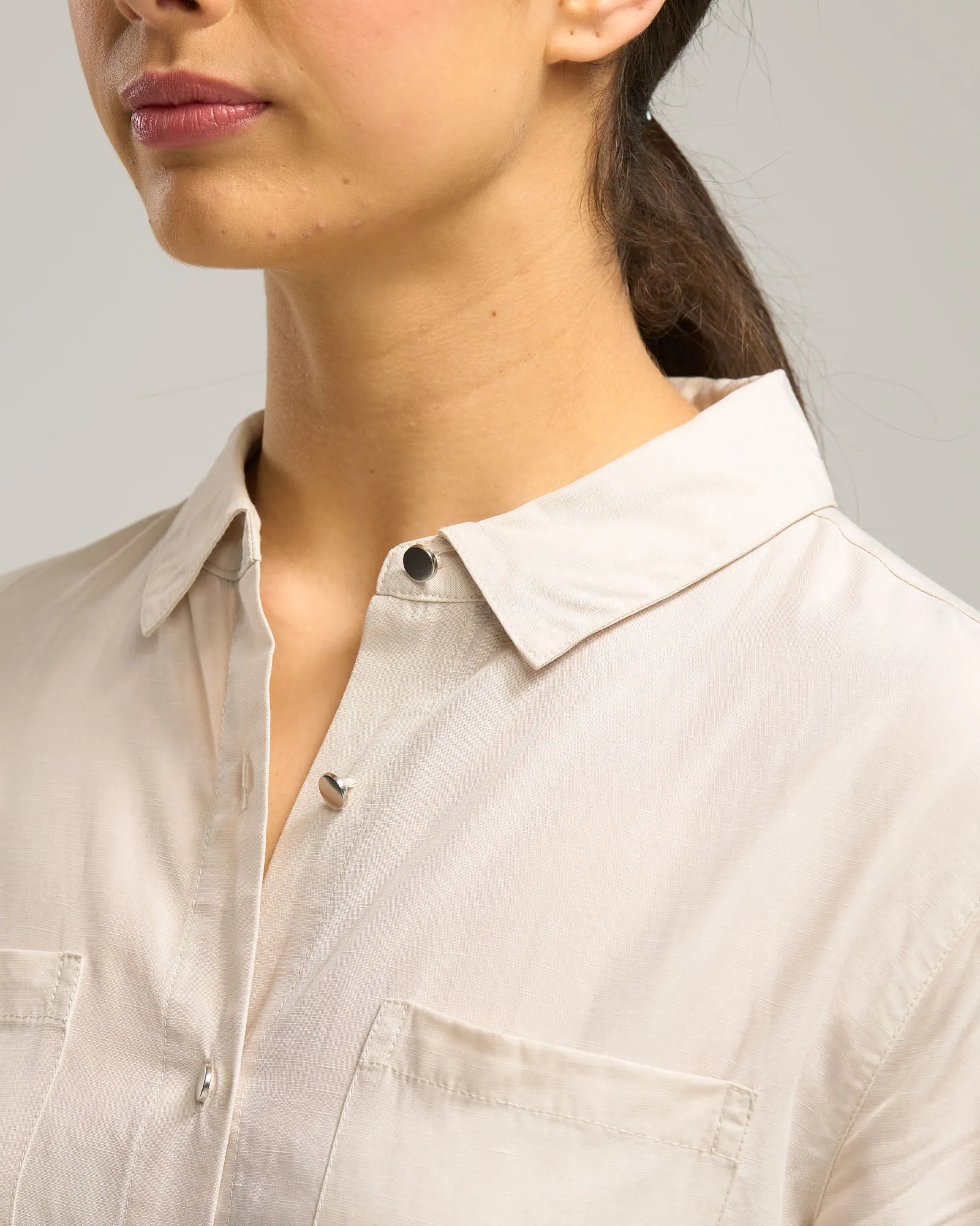 LYOCELL LINEN POCKET SHIRT