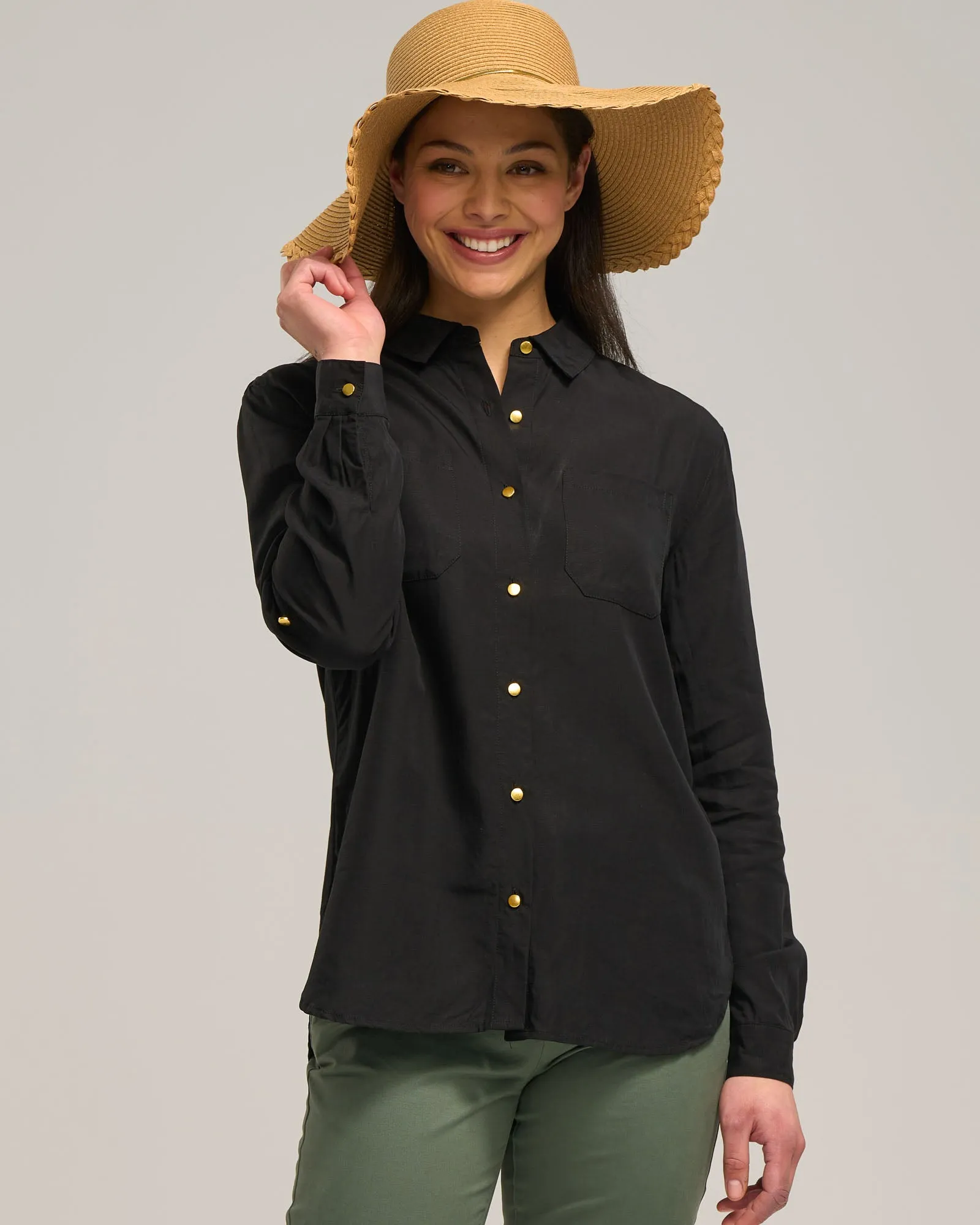 LYOCELL LINEN POCKET SHIRT