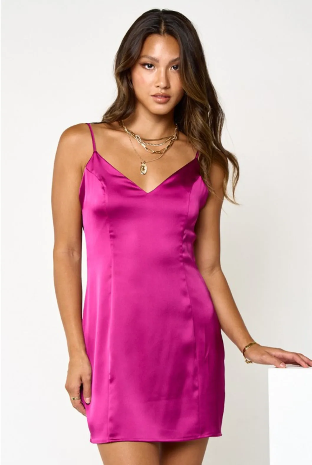 Mila satin dress