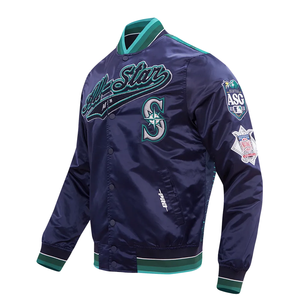 MLB ALL STAR 2023 RIB MEN'S SATIN JACKET (MIDNIGHT NAVY)