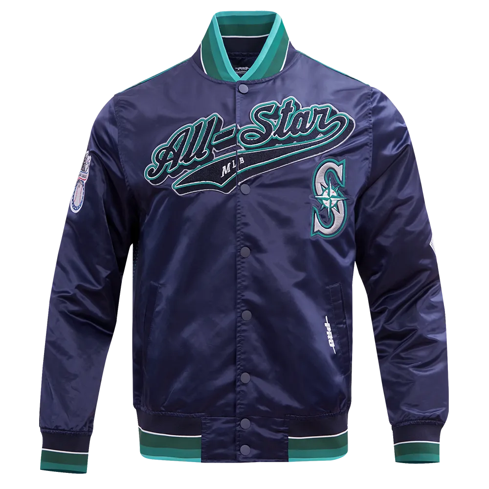 MLB ALL STAR 2023 RIB MEN'S SATIN JACKET (MIDNIGHT NAVY)