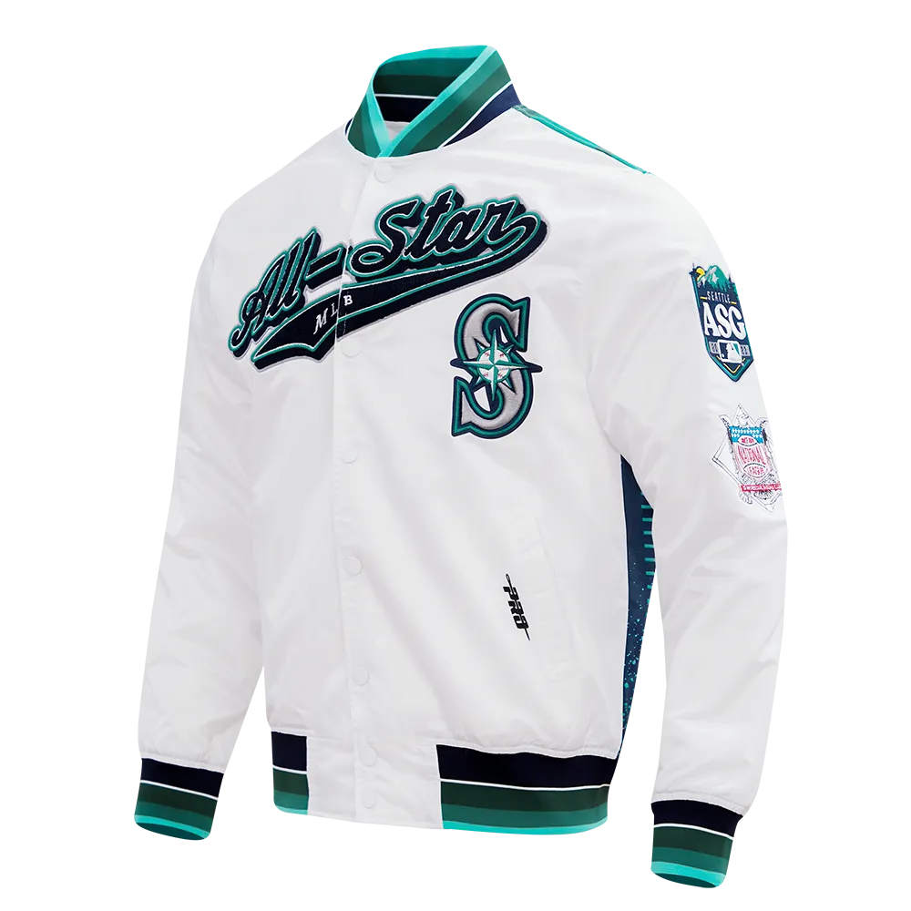 MLB ALL STAR 2023 RIB MEN'S SATIN JACKET (WHITE)