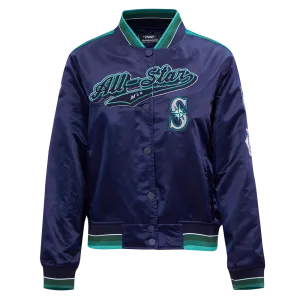 MLB ALL STAR 2023 RIB WOMEN'S SATIN JACKET (MIDNIGHT NAVY)