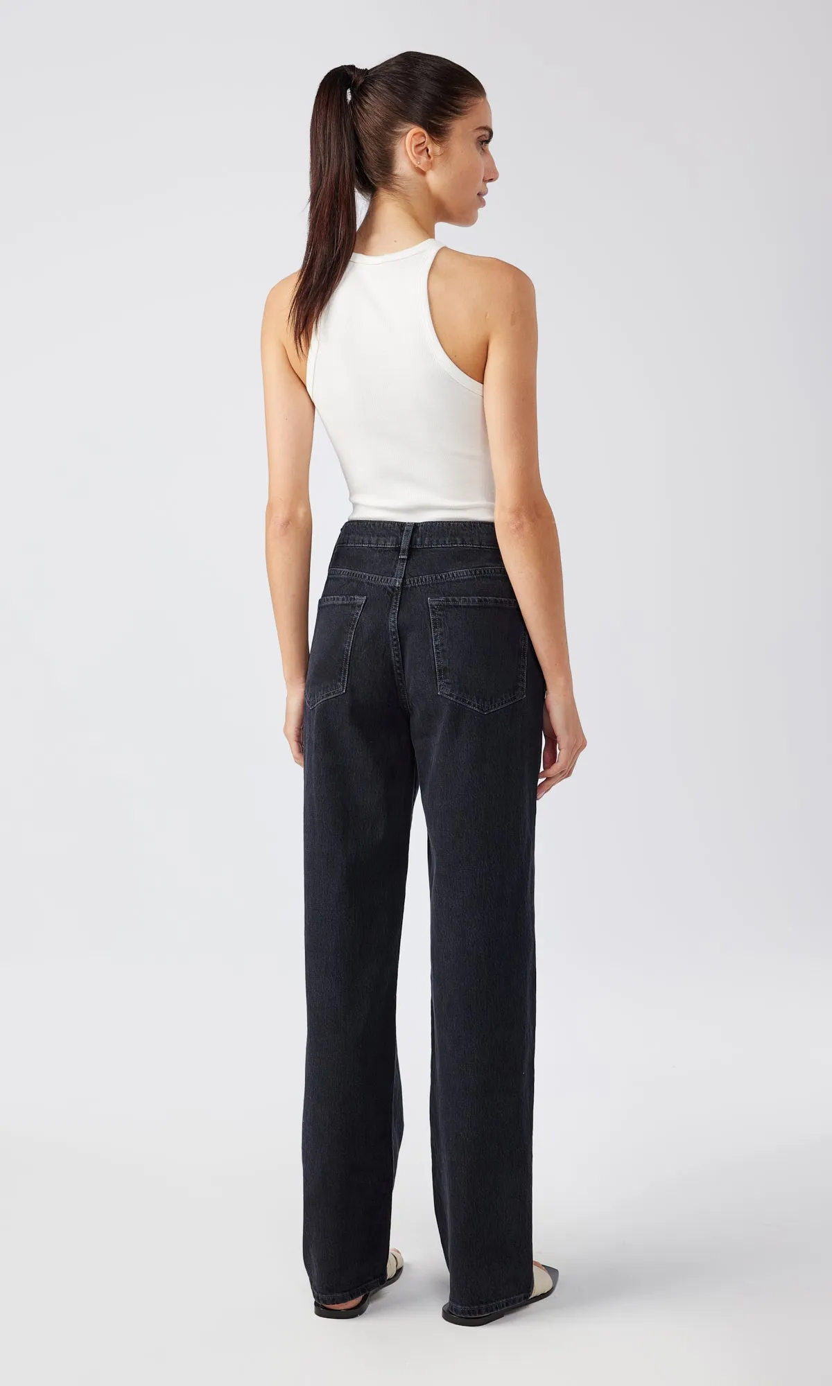 Ms. Keaton High Rise Baggy Jean - Loved Black