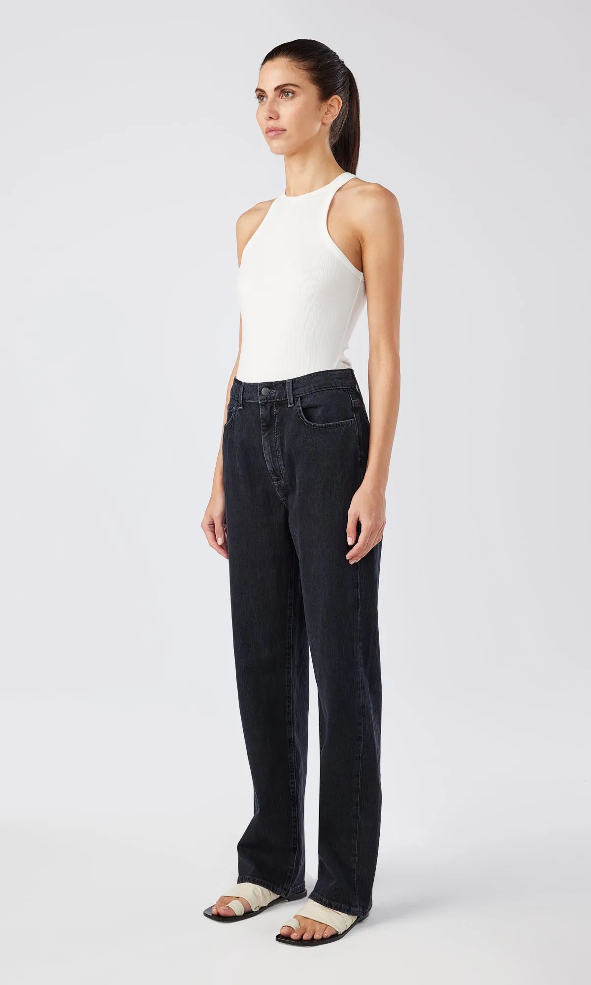 Ms. Keaton High Rise Baggy Jean - Loved Black