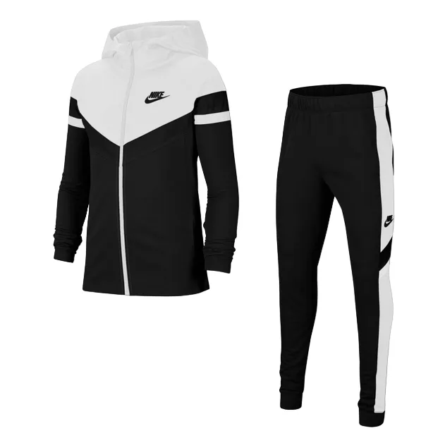 Nike boy's tracksuit in polyester CU9202-010 white black