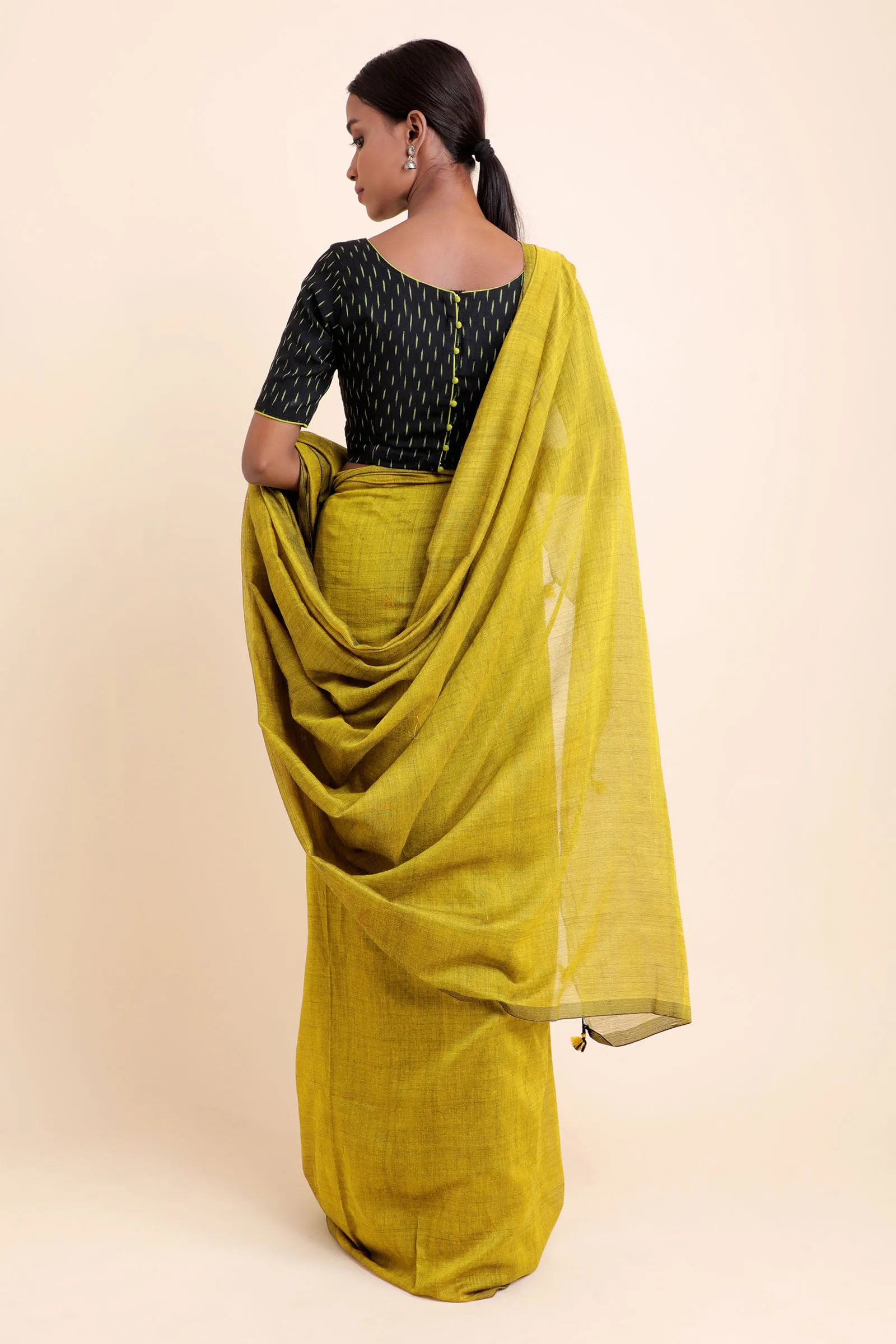 Olives Cotton Saree