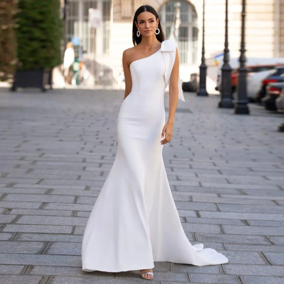 One-Shoulder Satin Elegance