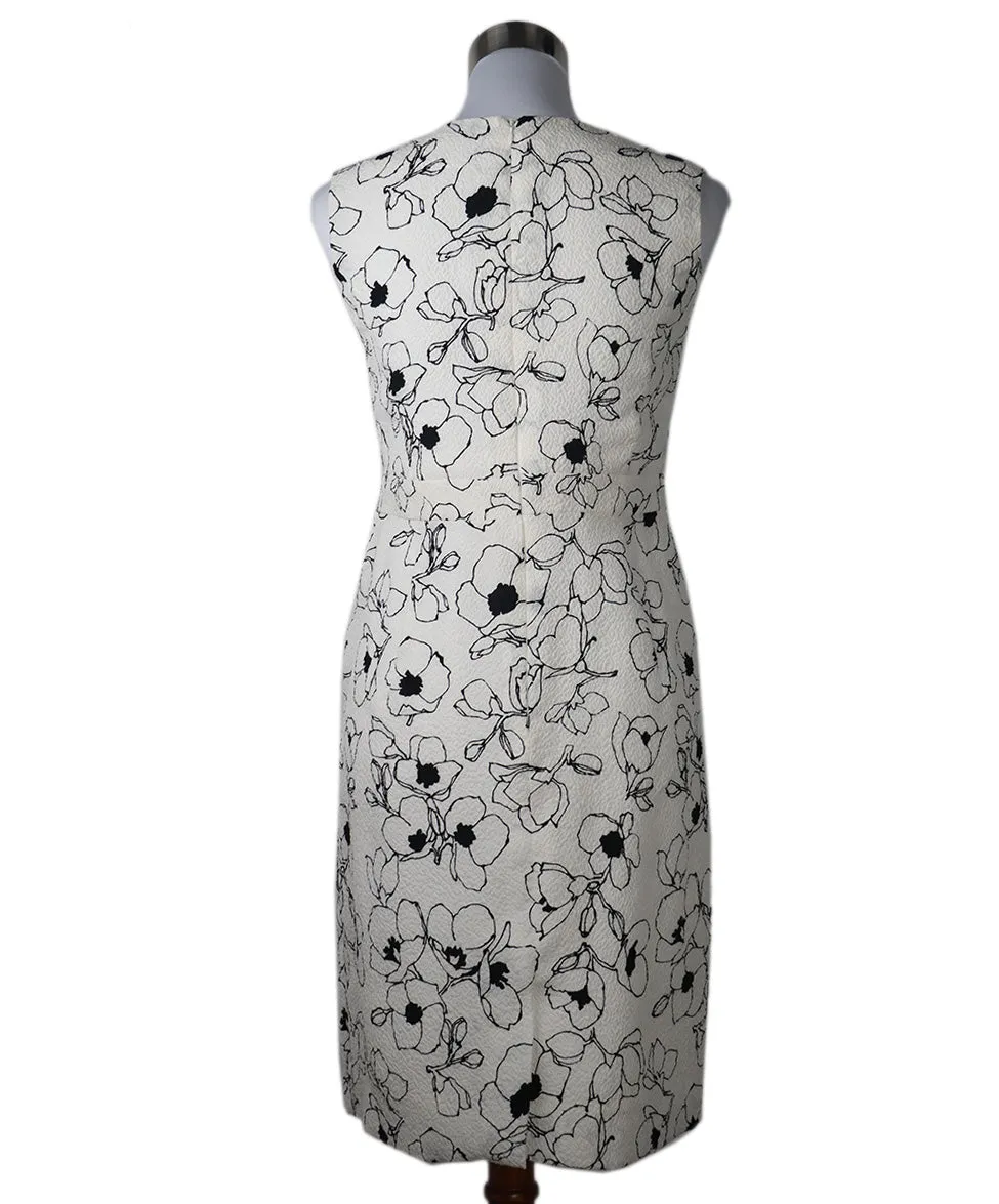 Oscar De La Renta B&W Print Dress sz 4