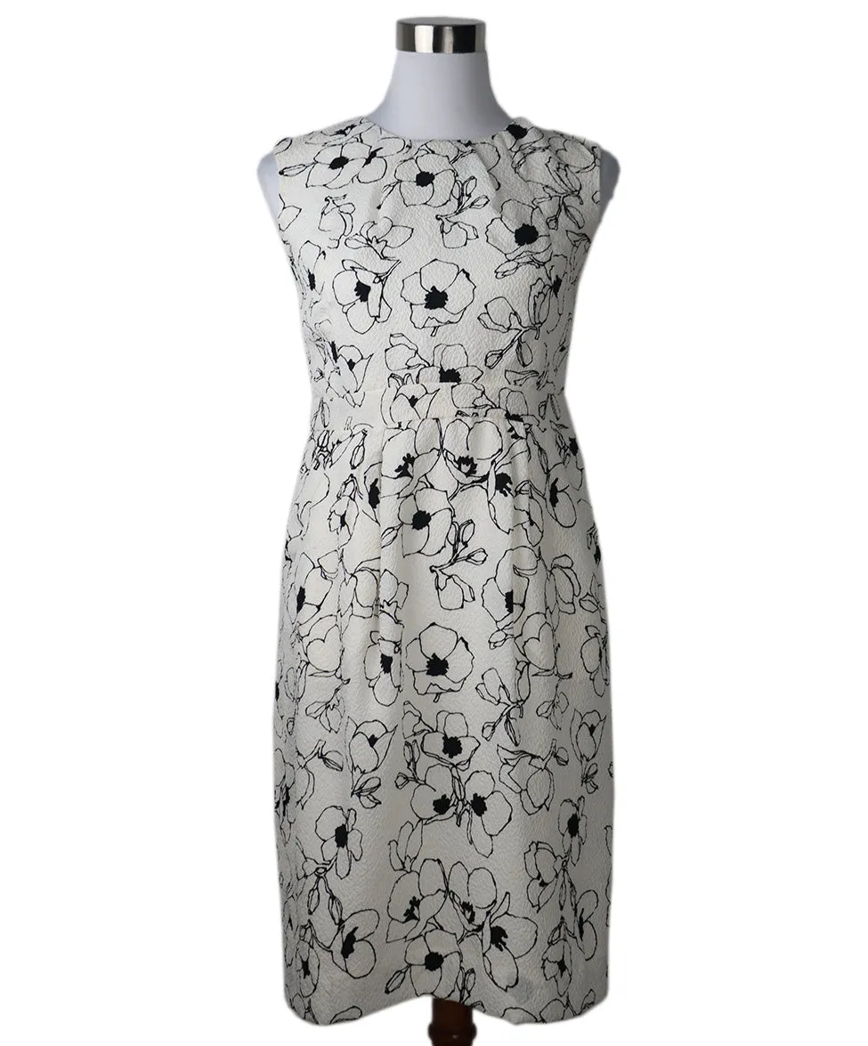 Oscar De La Renta B&W Print Dress sz 4