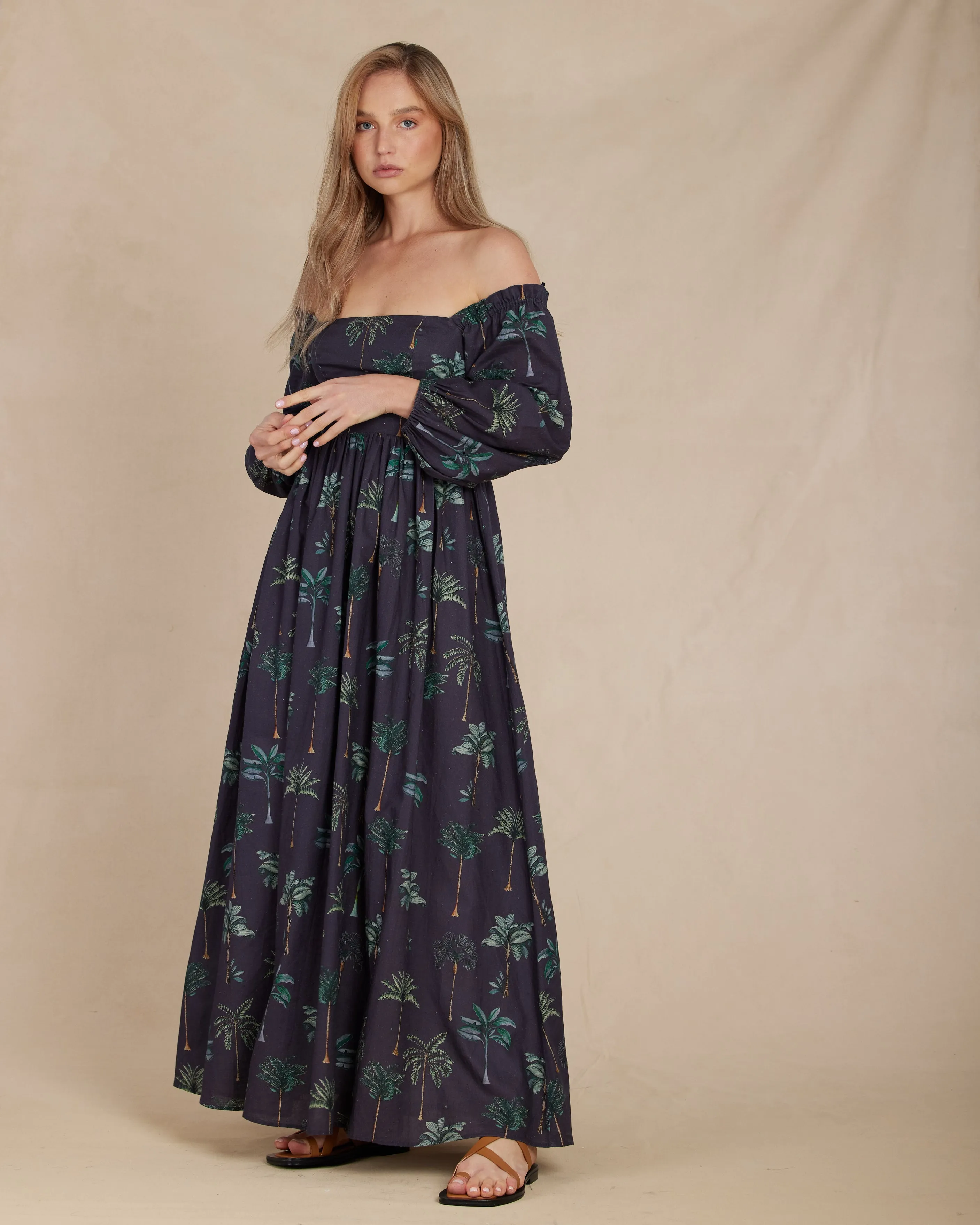 Palmira Linen Maxi Dress