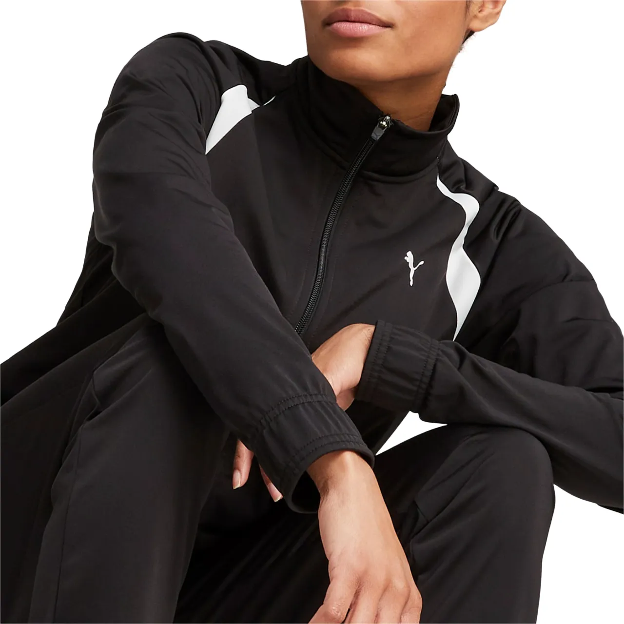 Puma Women's Classic Tricot Full Zip Polyester Tracksuit 675234-01 Black