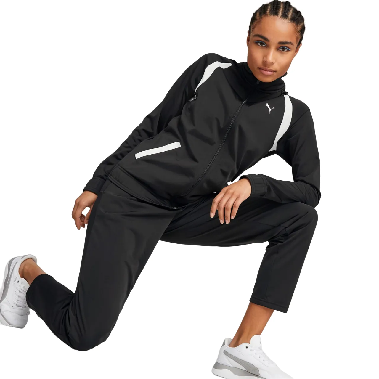 Puma Women's Classic Tricot Full Zip Polyester Tracksuit 675234-01 Black