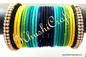 Rainbow Designer Silk Bangles