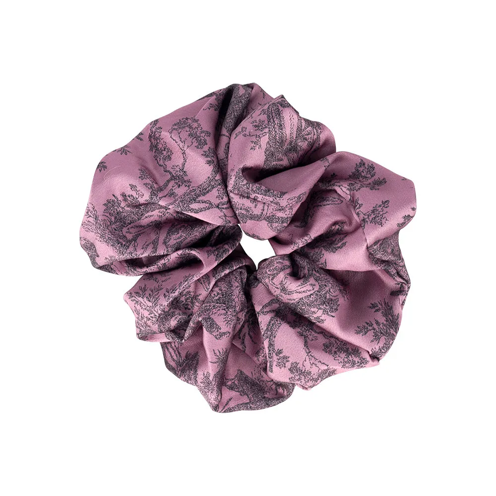 SATIN MOTIF SCRUNCHIES