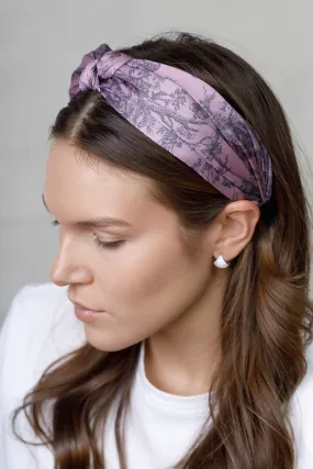 SATIN MOTIF TOP KNOT HAIRBAND