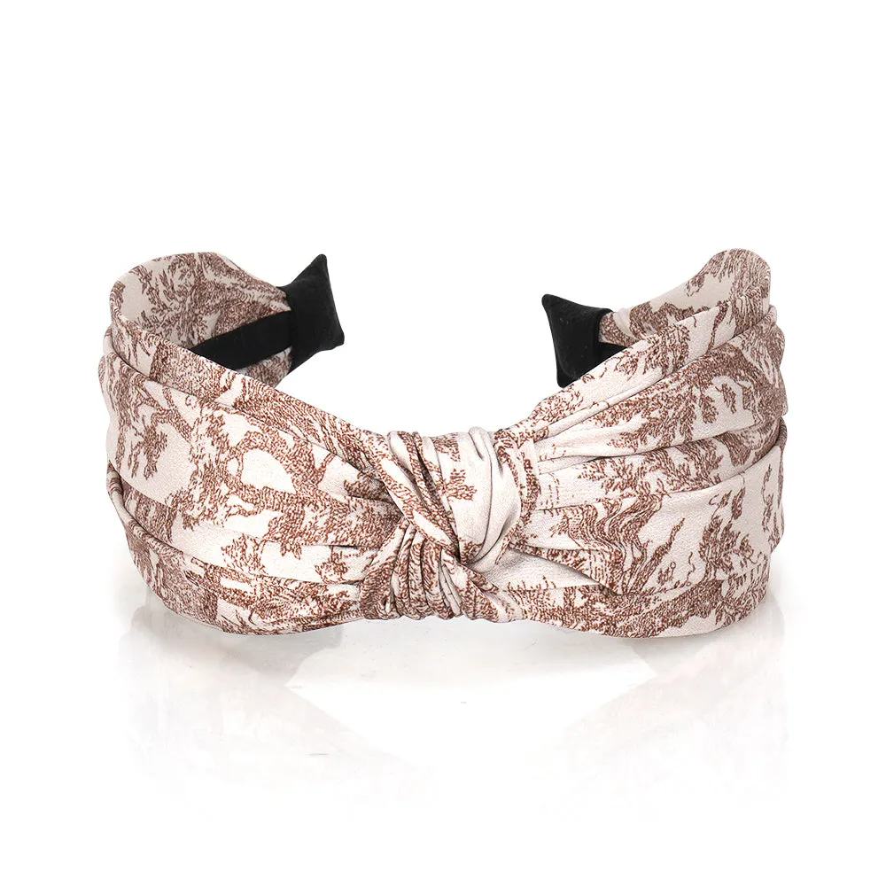 SATIN MOTIF TOP KNOT HAIRBAND