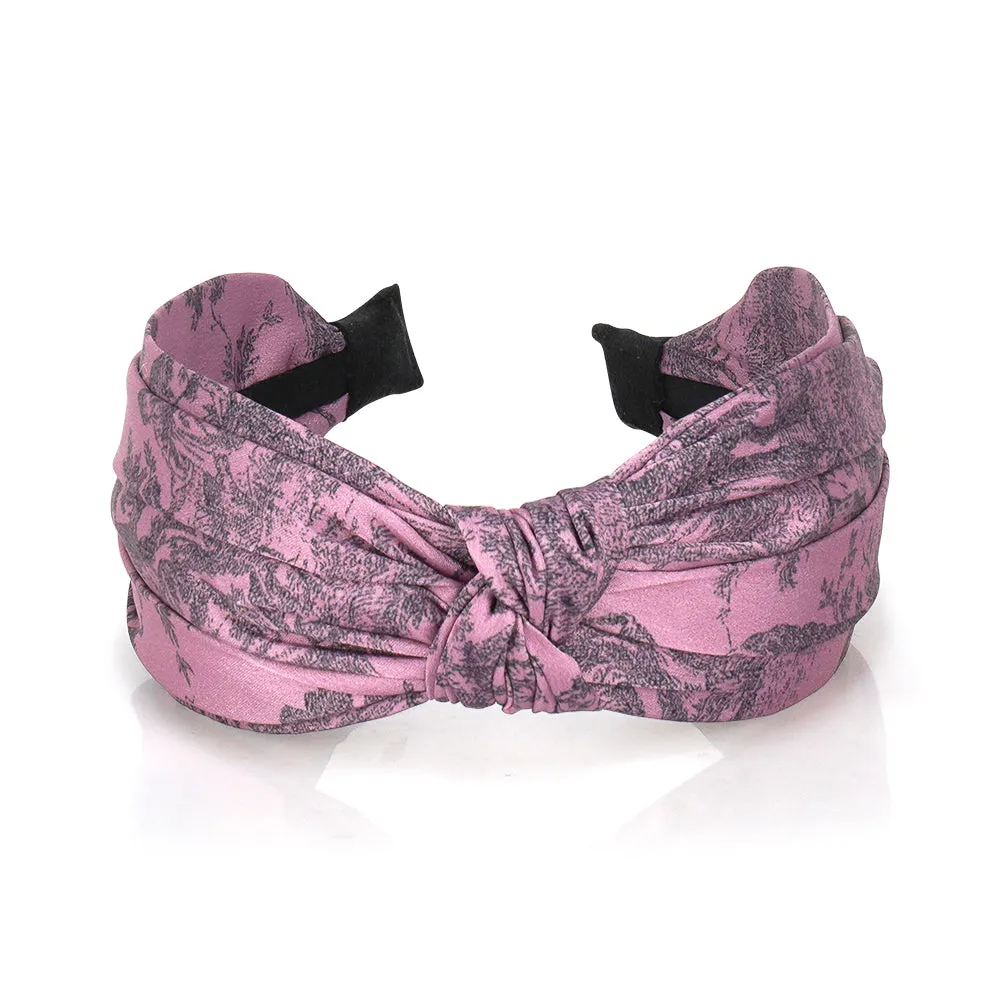 SATIN MOTIF TOP KNOT HAIRBAND