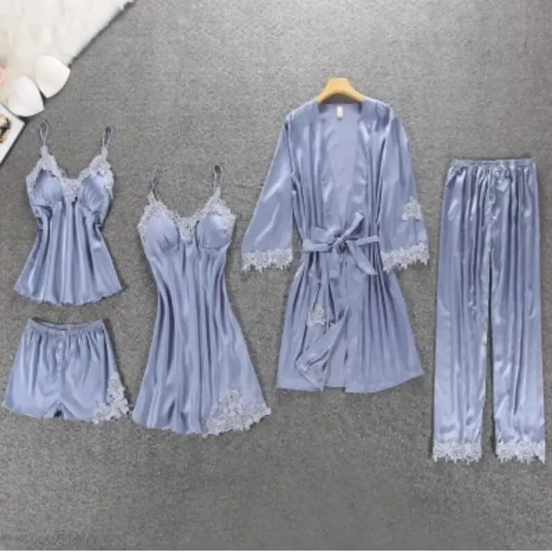 Satin Silk Floral Sleepwear Set