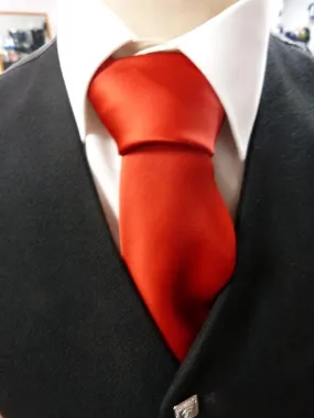 Scarlet Red Satin Tie