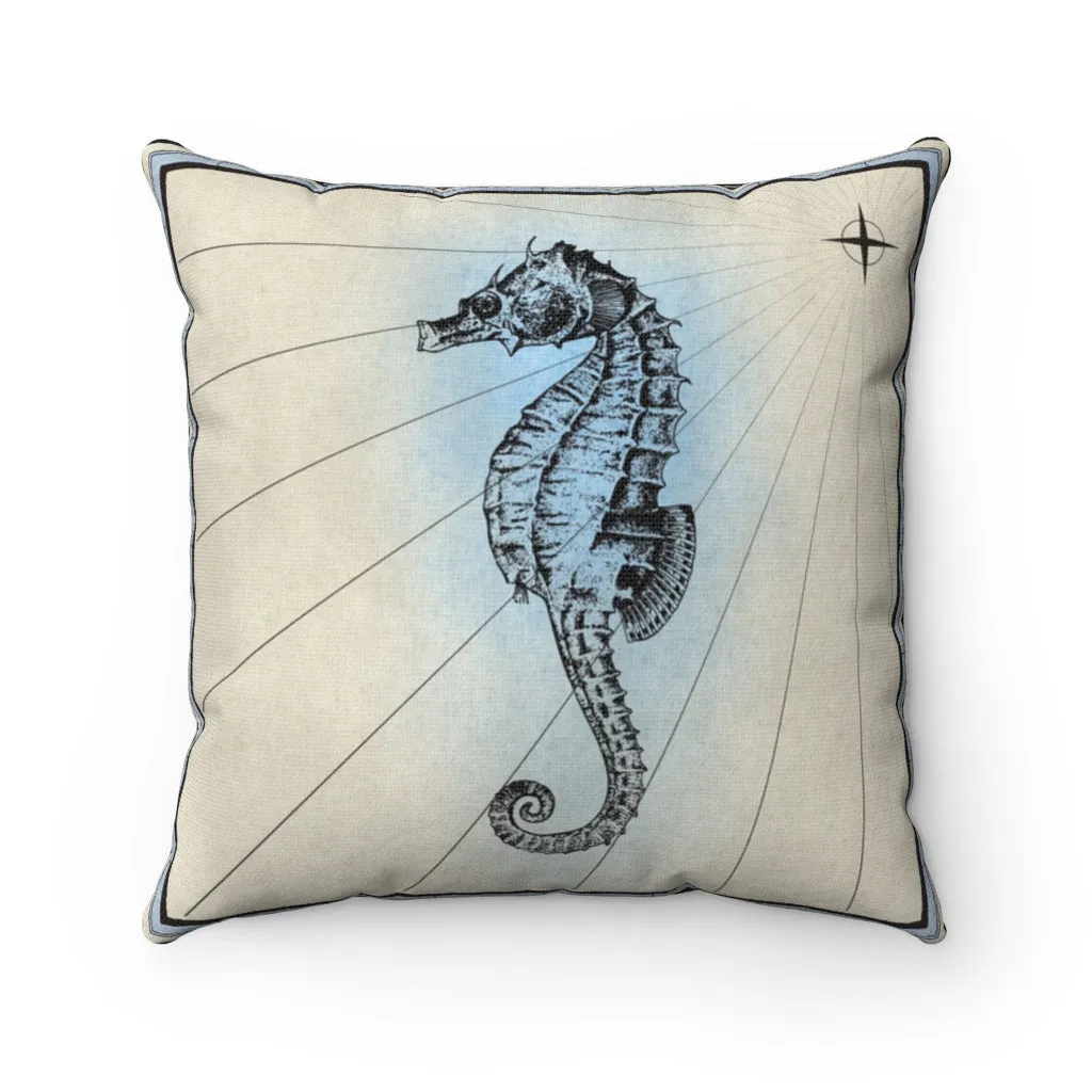 Seahorse, Spun Polyester Square Pillow