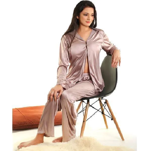 Sexy Nighty For Women 2 Piece Polyester Nightdress For Women