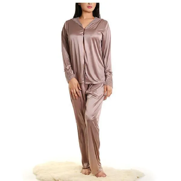 Sexy Nighty For Women 2 Piece Polyester Nightdress For Women